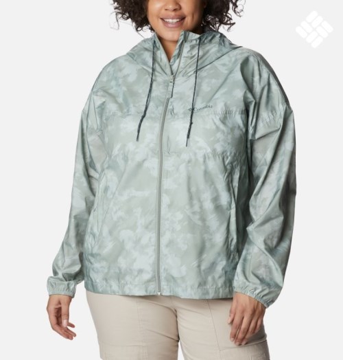 Women's Columbia Flash Challenger Novelty Windbreaker Jackets Olive | Plus Size CA-E58C0